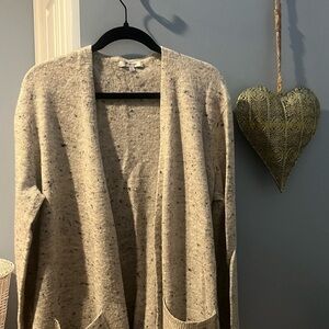 Women's Heather Cream Cardigan Sweater